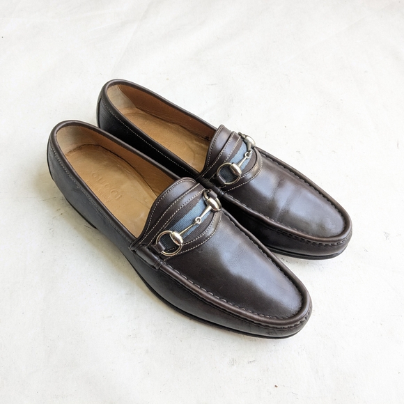 Gucci Horsebit Loafers Brown Leather Men's 9 D - Picture 1 of 16